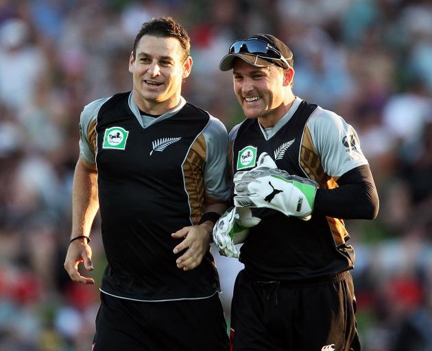 Nathan (left) and Brendon McCullum. Photo: Getty Images