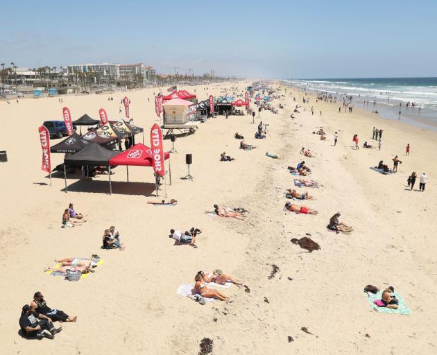 Huntington Beach in Southern California is a tourist and surfing mecca. Photo: Getty Images 