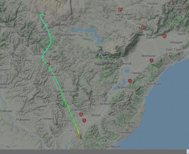 The flight path of the helicopter. Image: Supplied