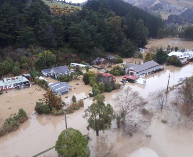 The Henley township this morning. Photo: Otago Regional Council 