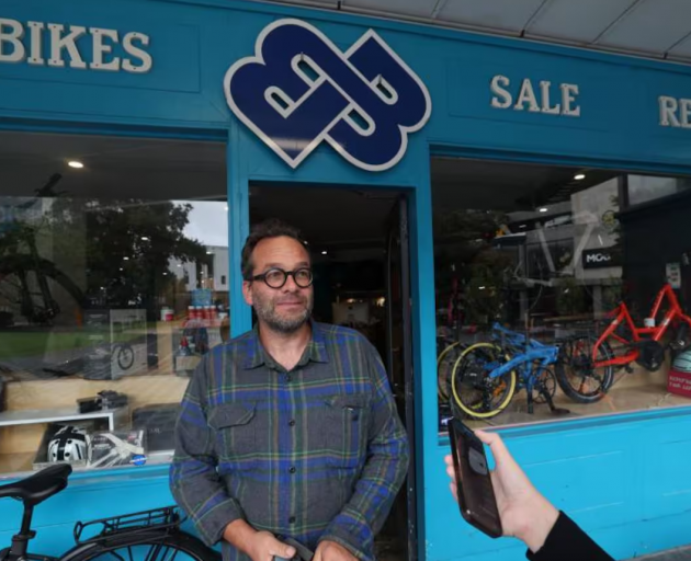 Christian Hoff-Neilsen, husband of Darleen Tana arrives at his E-bike shop in Auckland's...