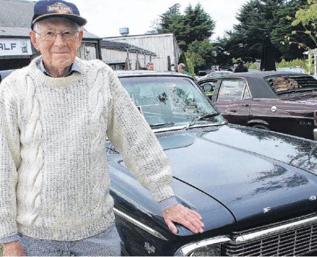 Trevor Stanley, organiser of the North Canterbury Classic Tours Ford versus Holden day at...