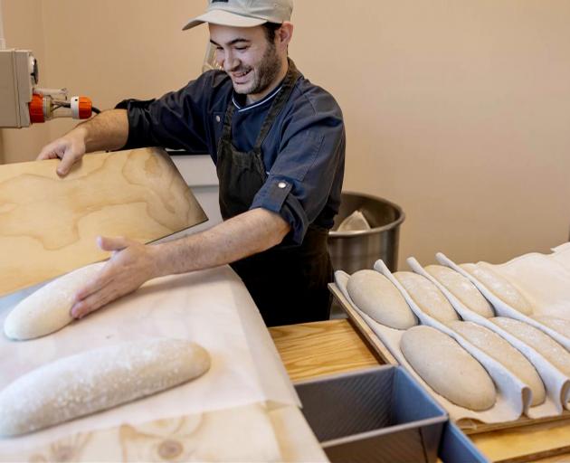 Thomas Holleaux preparing bread at Ma Petite Bakery. Photo: File image