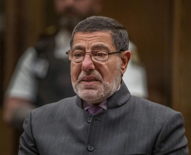 Linwood Islamic Centre Imam Ibrahim Abdelhalim addresses the court. Photo: Getty Images/Pool