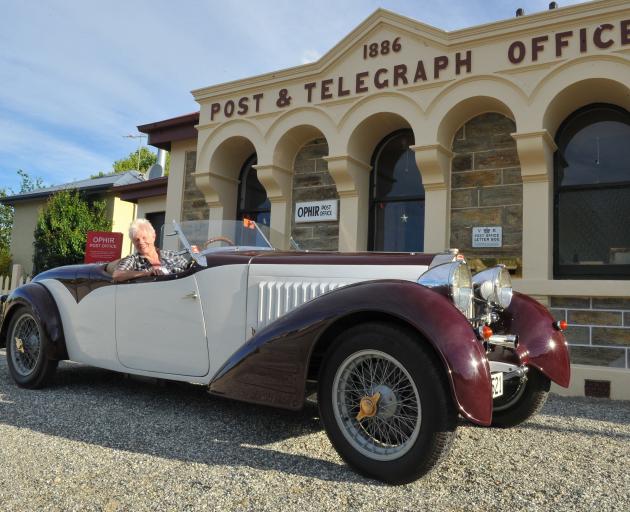 Ophir's postmistress Val Butcher tried out the restored 1934 Bugatti Gangloff Roadster ''Type 57'...
