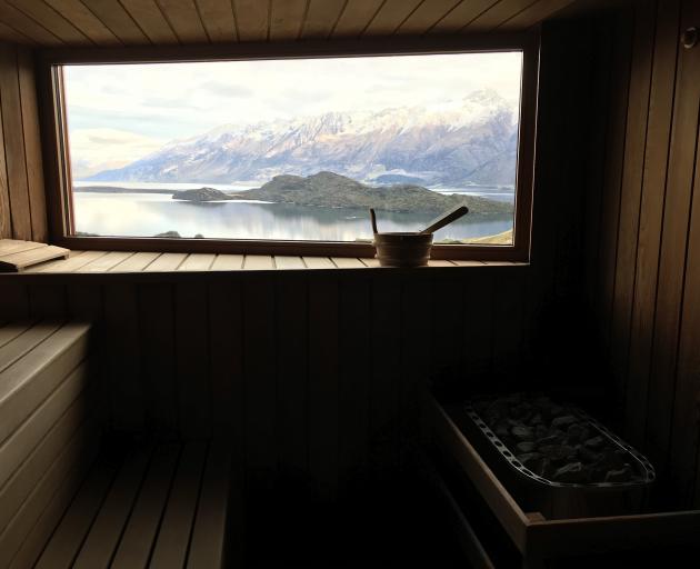 There’s nothing more scenic than a sauna with a view. PHOTO: SUPPLIED