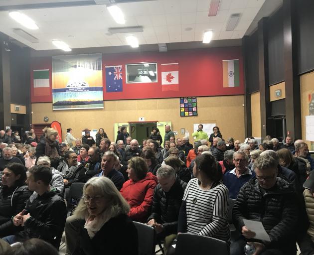 About 300 people turned out to the meeting.  Photo: Daisy Hudson