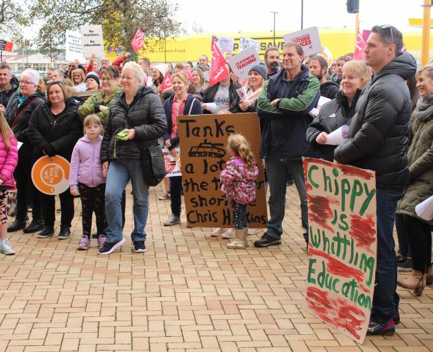 Marchers in Invercargill. Photo: Jono Edwards