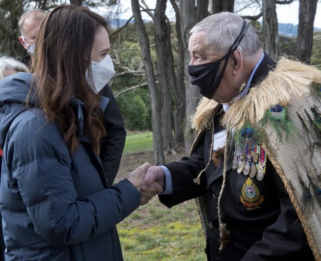 Karitane upoko David Ellison meets Prime Minister Jacinda Ardern at Balmacewen.