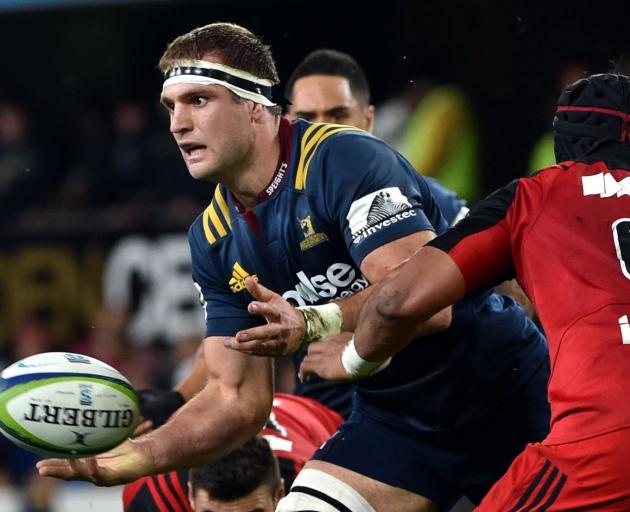 Luke Whitelock playing in the Highlanders' clash with the British and Irish Lions earlier this...