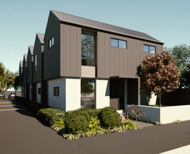 An artist's impression showing the proposed townhouses.