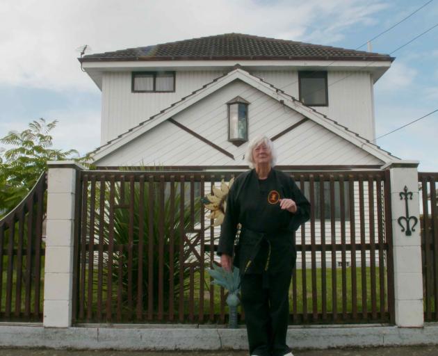 Mary Patu outside her home. Photo: Frank Film