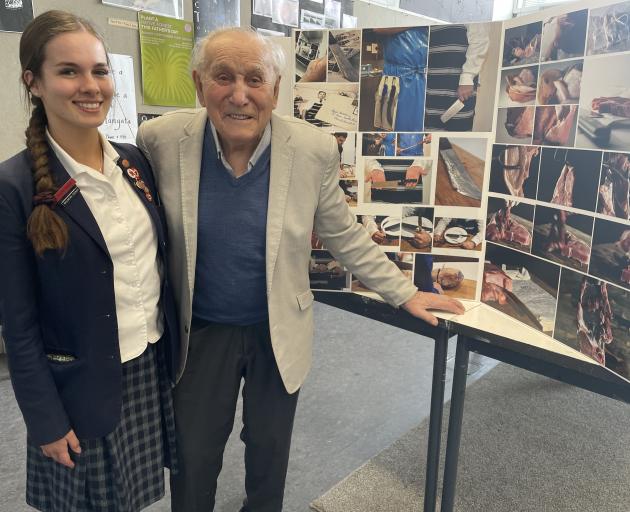 Lexi Hurndell chose her 100-year-old grandfather Jack Topp as the subject of her NCEA art project...