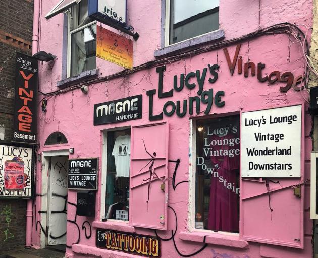 Lucy's Lounge vintage boutique tempts shoppers in Dublin. 