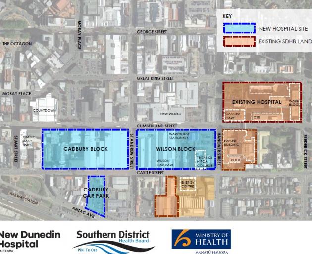 Dunedin Hospital rebuild site.