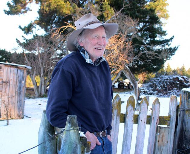 Poet Ross ‘‘Blue Jeans’’ McMillan at his Naseby home. Photo: Jono Edwards.