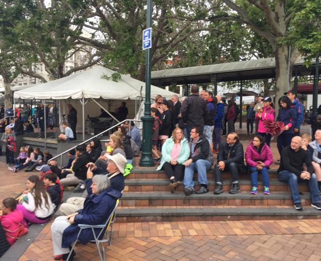 A family friendly concert began at 8pm. Photo: George Block