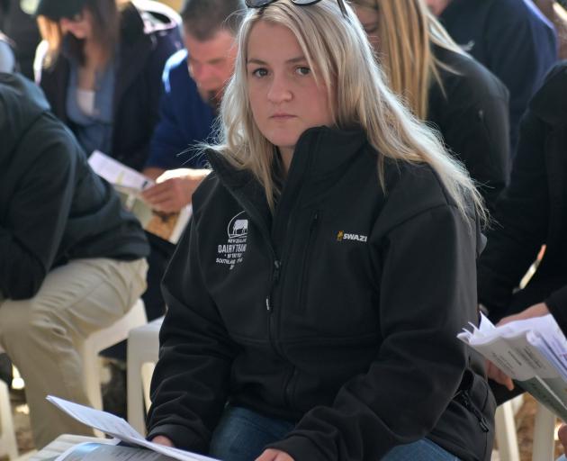 Southland-Otago dairy trainee of the year Caycee Cormack. 