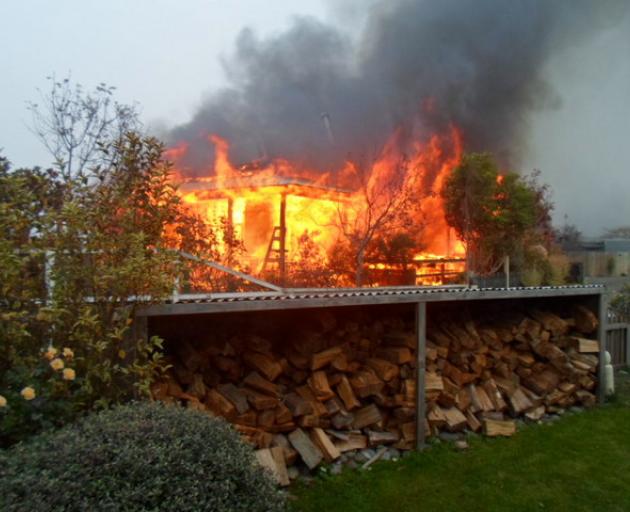 The Riverside Village home was destroyed by the deliberately lit blaze. PHOTO: SUPPLIED