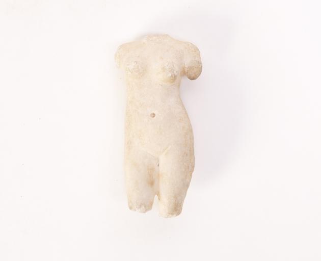 Greek marble statuette of Aphrodite. Circa 300-275BC. Fels Memorial Gift; Otago Museum Collection.
