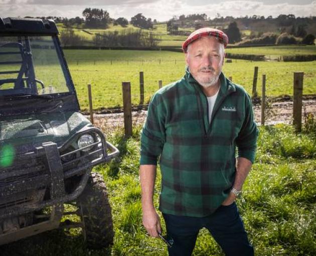 Garry Robertson on his farm in Karaka. Photo: NZME