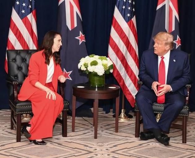 Prime Minister Jacinda Ardern with President Donald Trump. Photo: supplied 