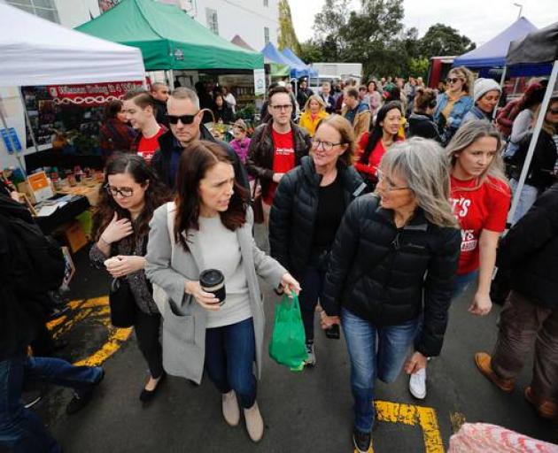 Jacinda Ardern was out campaigning at a farmers' market in her Mt Albert electorate this morning....