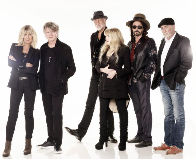 Fleetwood Mac as they will appear at Forsyth Barr Stadium in September (from left): Christine...