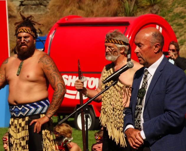 Otakou kaumatua Edward Ellison makes the opening speech.