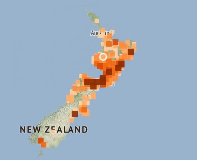 The magnitude 5.9 earthquake rocked NZ this morning. Image: GeoNet