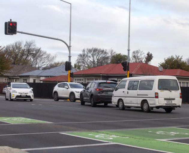 Red light runners at the intersection of Cranford St and Innes Rd. Photo: Geoff Sloan