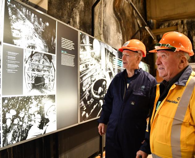 Selwyn Steedman (left) and Jure Mercap worked at the Manapouri hydro station during its...
