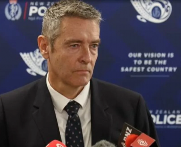Detective Senior Sergeant Andy Saunders sepaking to media on Friday. Photo: NZ police / screenshot