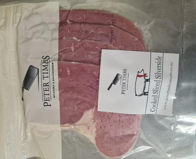 Peter Timbs Meats Cooked Sliced Silverside (various weights). Photo: MPI