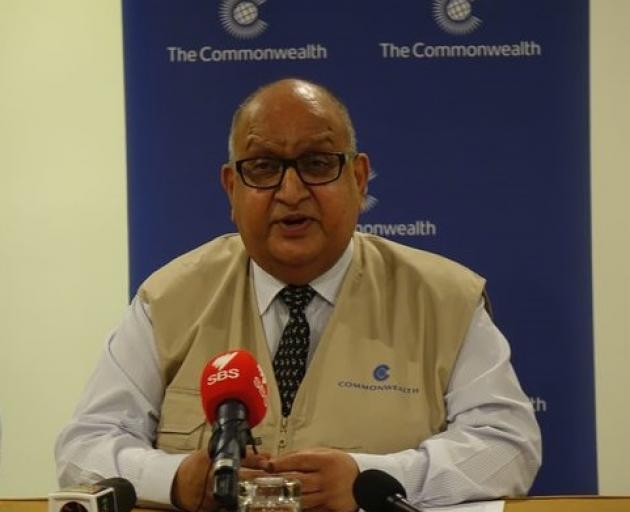 The chair of the Commonwealth Observer Group, Sir Anand Satyanand. Photo: RNZ Pacific