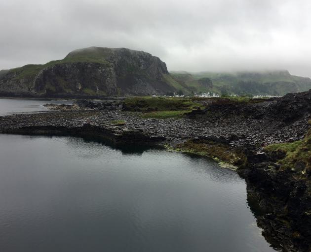 Looking back from Easdale to Ellenabeich village on Seil from one of the many redundant slate...