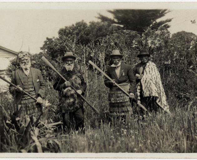 Kai Tahu residents of Bluff (from left) Tiemi Haereroa Kupa, Tiori Mahure, Wiremu Spencer and Te...