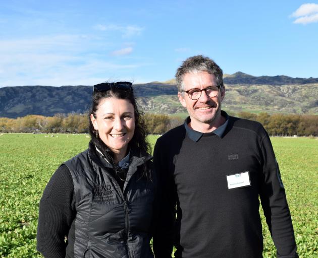 Headwaters finishing specialist Tara Dwyer, of Middlemarch, and sales manager Andrew Bendall, of...