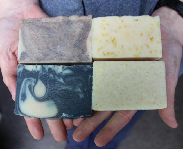 Some of the soap created using goat's milk.