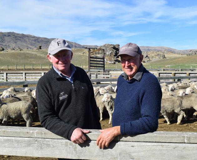 Ian Stevenson (left) and Bill Sutherland were the first judges to scrutinise sheep at a dozen...