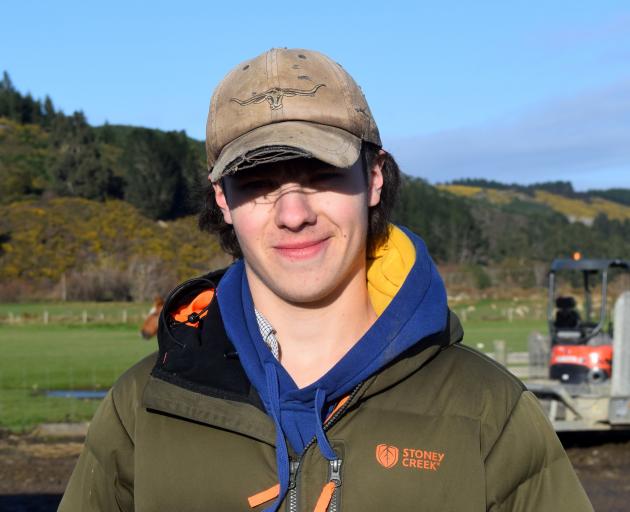 Finn Wilson,16, of Mosgiel, will be the first student in the Growing Future Farmers programme to...