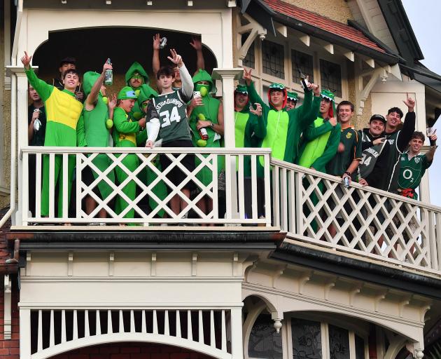 Students got the party started early at their Stuart St flat this morning, reminding commuters...