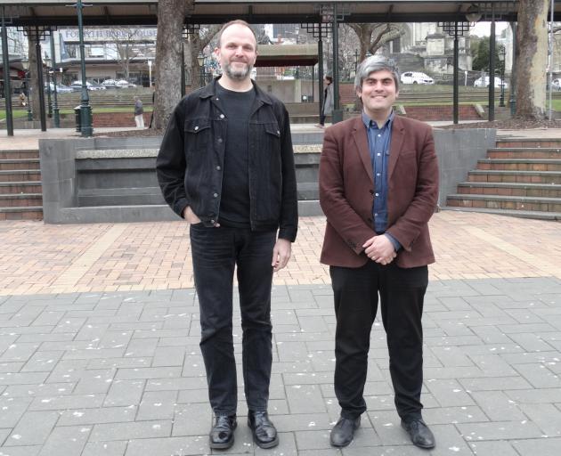 Dunedin City Council community arts adviser Craig Monk (left) and Creative Dunedin Partnership...