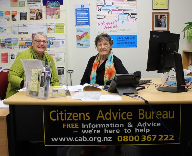 Manager of Citizens Advice Bureau Dunedin Robbie Eade (left), with volunteer Aileen Simpson, can...