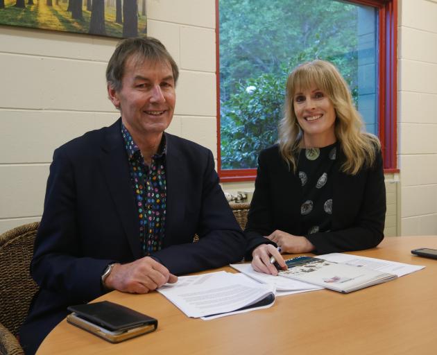Logan Park High School co-principals Peter Hills and Kristan Mouat. The school was selected to be...