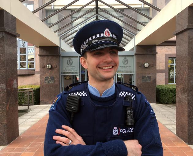 Constable Nicholas Hall is the latest police college graduate  to serve in Dunedin.PHOTO: SHAWN...