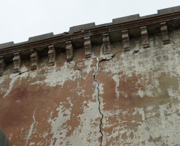 Large cracks can be seen throughout Cargill’s Castle, which has been surveyed by building...