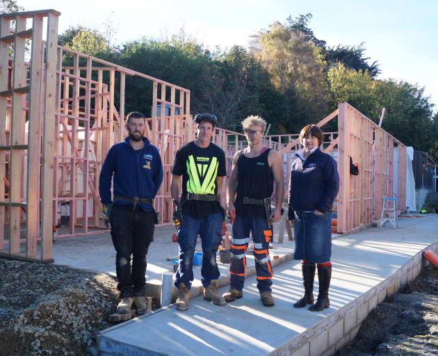 Stevenson Williams builders (from left) foreman Craig Cockburn, builder Andrew McCutcheon and...