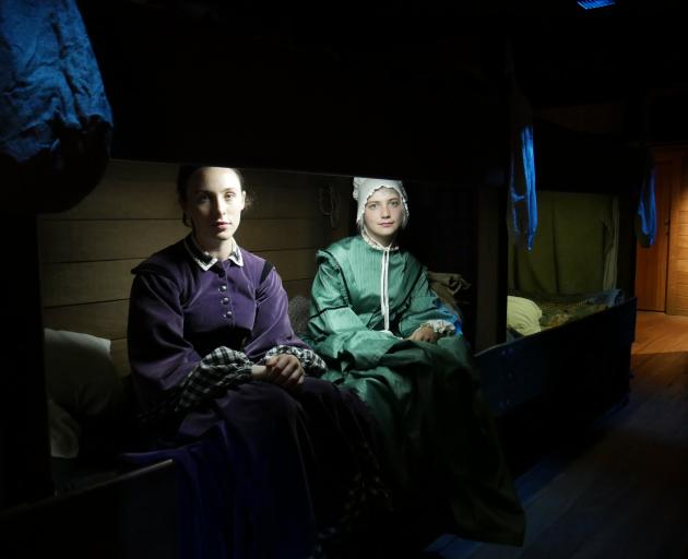 Actors Sam Shannon (left), as Isabella McCorkindale, and Sophie Graham, as Maggie ...