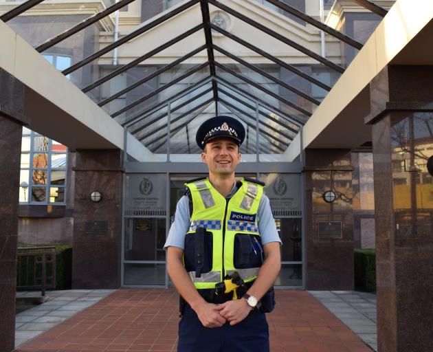 Constable Jackson Larrivee began work at Dunedin Central Police Station on Monday. PHOTO: SHAWN...